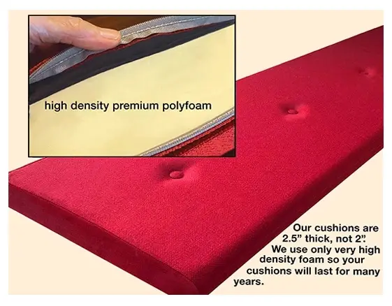 pew cushion premium PolyFoam A demonstration of the quality of the cushions from Pew Renewal